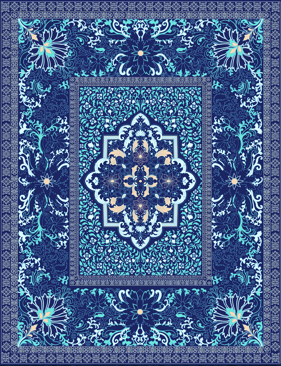 WILDFLOWER MIDNIGHT Throwdown Picnic Rugs